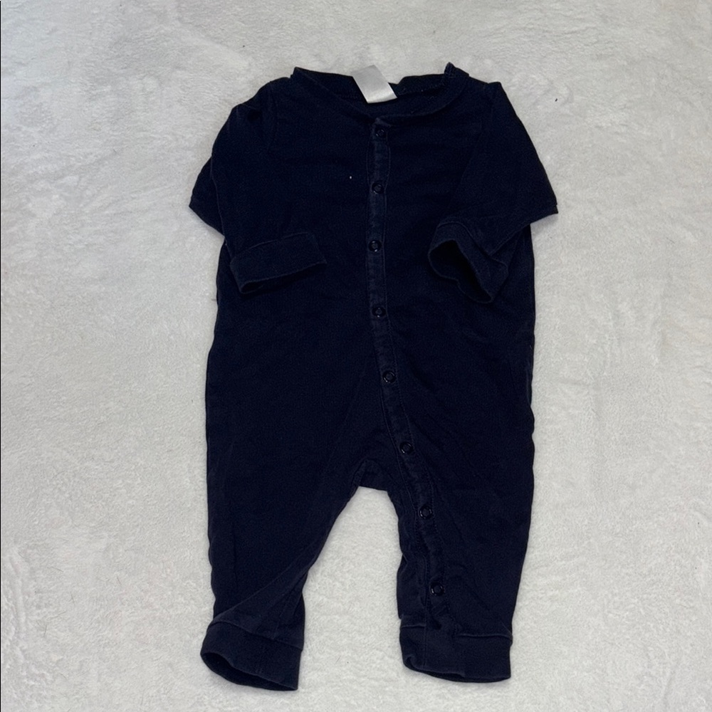 H&M Navy Blue footie: sleeper One Piece snap up 4-6 months